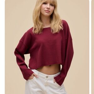 Daydreamer Maroon Long Sleeve Top